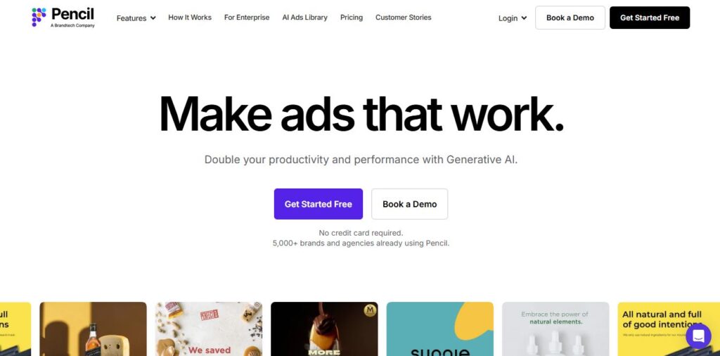 Pencil homepage - Screenshot